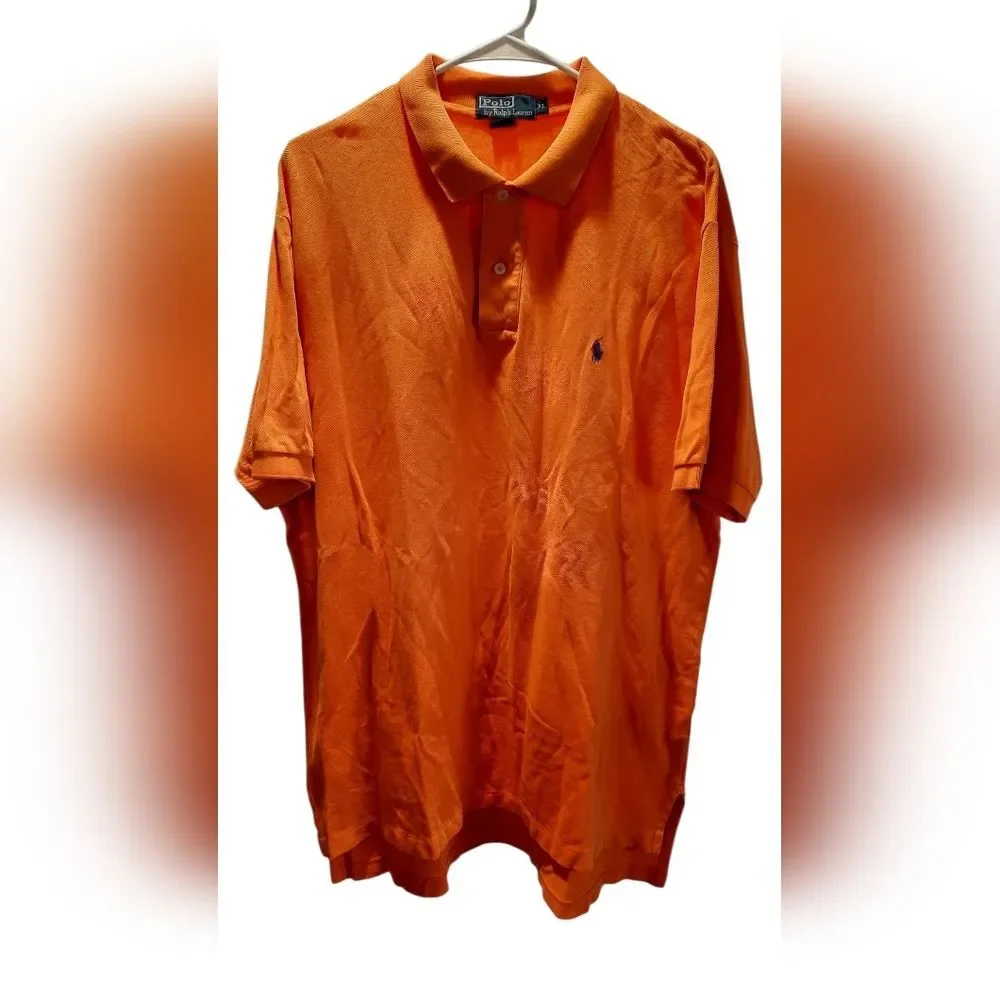 Polo by Ralph Lauren Shirt Men's XL Orange Polo Preppy Sporty Golf Classic
